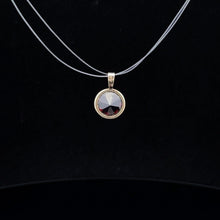 Load image into Gallery viewer, 14K Round Garnet Solitaire Vintage Charm/Pendant Yellow Gold