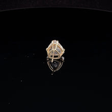 Load image into Gallery viewer, 14K Trillion Solitaire Vintage CZ Single Stud Earring Yellow Gold