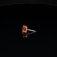 Load image into Gallery viewer, 14K Emerald Cut Citrine Solitaire Vintage Lapel Pin/Brooch Yellow Gold