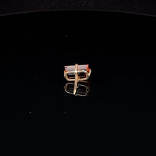 Load image into Gallery viewer, 14K Emerald Cut Citrine Solitaire Vintage Lapel Pin/Brooch Yellow Gold