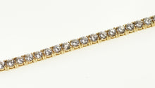 Load image into Gallery viewer, 14K Classic Cubic Zirconia Encrusted Tennis Bracelet 7&quot; Yellow Gold