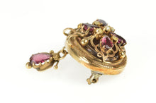 Load image into Gallery viewer, 14K Victorian Seed Pearl Tourmaline Statement Pin/Brooch Yellow Gold