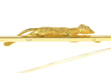 Load image into Gallery viewer, 9K Greyhound Racing Dog Breed Ornate Bar Pin/Brooch Yellow Gold