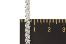 Load image into Gallery viewer, 14K Marquise Cubic Zirconia Classic Tennis Bracelet 7.25&quot; White Gold