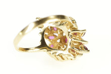 Load image into Gallery viewer, 14K Marquise Ruby Diamond Bypass Cluster Cocktail Ring Size 4.75 Yellow Gold