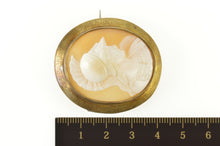 Load image into Gallery viewer, 10K Victorian Greek Soldier Carved Cameo Pendant/Pin Yellow Gold