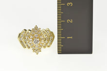 Load image into Gallery viewer, 14K 1.35 Ctw Diamond Elegant Cluster Statement Ring Size 7.5 Yellow Gold