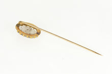 Load image into Gallery viewer, 14K Retro Oval Rutilated Quartz Cabochon Stick Pin Yellow Gold