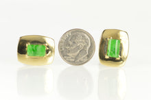 Load image into Gallery viewer, 18K Retro Jade Ornate Rounded Men&#39;s Cuff Links Yellow Gold