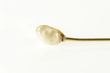 Load image into Gallery viewer, 14K Victorian Pearl Inset Boutonniere Wedding Stick Pin Yellow Gold