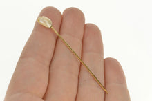 Load image into Gallery viewer, 14K Victorian Pearl Inset Boutonniere Wedding Stick Pin Yellow Gold