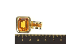 Load image into Gallery viewer, 18K Emerald &amp; Baguette Citrine Ornate Statement Pendant Yellow Gold