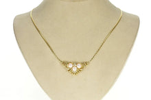 Load image into Gallery viewer, 14K Ornate Pearl Diamond Scrollwork Statement Necklace 16.5&quot; Yellow Gold