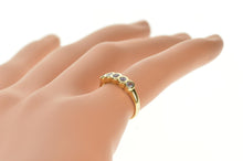 Load image into Gallery viewer, 18K Tanzanite Stackable Honeycomb Wedding Band Ring Size 3 Yellow Gold
