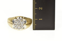 Load image into Gallery viewer, 10K 0.77 Ctw 1960&#39;s Men&#39;s Retro Round Cluster Ring Size 9.5 Yellow Gold