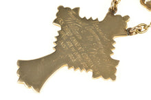 Load image into Gallery viewer, 14K Victorian Ornate Enamel Masonic Heraldic Cross Pin/Brooch Yellow Gold