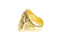 Load image into Gallery viewer, 14K WLS Diamond 1930&#39;s Asian Motif Monogram Ring Size 4.75 Yellow Gold