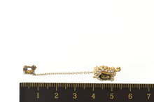 Load image into Gallery viewer, 14K Delta Theta Sigma Agricultural Lapel Chain Pin/Brooch Yellow Gold
