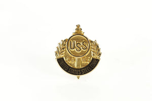 10K USS United States Steel 40 Years Service Lapel Pin/Brooch Yellow Gold