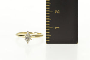 14K 0.31 Ct Marquise Diamond Solitaire Engagement Ring Size 5 Yellow Gold