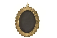 Load image into Gallery viewer, 14K Ornate Ceramic Painted Urn Vase Medallion Pendant Yellow Gold