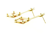 Load image into Gallery viewer, 18K M. Good Designer Citrine Square Dangle Earrings Yellow Gold