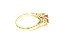 Load image into Gallery viewer, 14K 0.64 Ctw Natural Ruby Diamond Engagement Ring Size 6.75 Yellow Gold