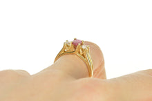 Load image into Gallery viewer, 14K 0.64 Ctw Natural Ruby Diamond Engagement Ring Size 6.75 Yellow Gold