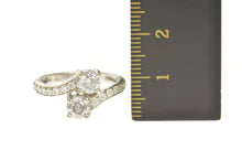 Load image into Gallery viewer, 14K 1.42 Ctw Two Diamond Bypass Engagement Ring Size 7.5 White Gold