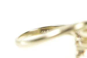 14K 0.54 Ctw Fancy Brown Diamond Vine Bypass Ring Size 6.75 White Gold