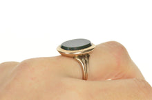 Load image into Gallery viewer, 14K Bloodstone 1960&#39;s Retro Statement Cocktail Ring Size 8.5 Yellow Gold