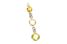 Load image into Gallery viewer, 18K David Yurman Faceted Peridot Topaz Citrine Charm/Pendant Yellow Gold