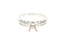 Load image into Gallery viewer, Platinum 0.24 Ctw Diamond Ornate Engagement Setting Ring Size 6.25