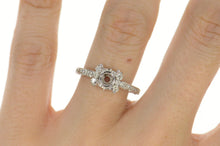 Load image into Gallery viewer, 14K 0.43 Ctw Diamond Engagement Semi Mount Setting Ring Size 7 White Gold