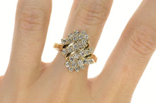 Load image into Gallery viewer, 14K 1.56 Ctw Retro Diamond Bypass Cluster Ring Size 11.75 Yellow Gold
