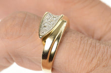 Load image into Gallery viewer, 14K Two Tone Pave Diamond Geometric Men&#39;s Ring Size 12.25 Yellow Gold