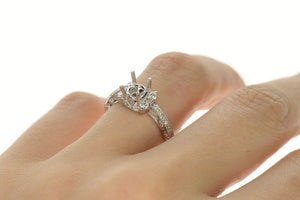 18K 0.477 Ctw 6.5mm Semi Mount Engagement Setting Ring Size 6 White Gold