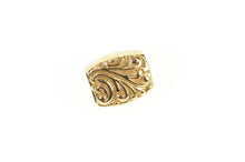 Load image into Gallery viewer, 14K Ornate Garnet Scroll Design Slide Bracelet Charm/Pendant Yellow Gold