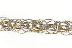 Sterling Silver 14.6mm Wide Twist Rope Statement Chain Bracelet 8.5"