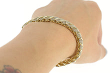 Load image into Gallery viewer, 14K 2.30 Ctw Diamond Encrusted Bar Link Statement Bracelet 7&quot; Yellow Gold
