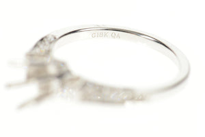 18K 5.5mm 0.28 Ctw Semi Mount Engagement Setting Ring Size 7 White Gold