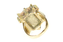 Load image into Gallery viewer, Gold Filled Ornate Victorian Cameo Seed Pearl Cocktail Ring Size 6.75