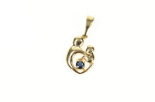 Load image into Gallery viewer, 14K Sapphire Mother&#39;s Father&#39;s Day Child Parent Pendant Yellow Gold