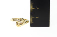 Load image into Gallery viewer, 14K Wavy Curvy Design Diamond Statement Band Ring Size 6 Yellow Gold