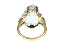Load image into Gallery viewer, 14K Pear Amethyst Retro Solitaire Cocktail Ring Size 5.5 Yellow Gold