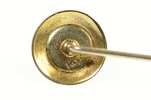 Load image into Gallery viewer, 14K Victorian Ornate Citrine Cabochon Etched Stick Pin Yellow Gold