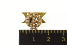 Load image into Gallery viewer, 14K Sigma Kappa Phi Seed Pearl Victorian Lapel Pin/Brooch Yellow Gold