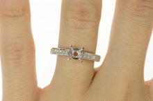 Load image into Gallery viewer, 18K 0.76 Ctw 6.0mm Engagement Setting Mount Ring Size 7.25 White Gold