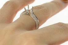 Load image into Gallery viewer, 18K 0.76 Ctw 6.0mm Engagement Setting Mount Ring Size 7.25 White Gold