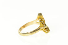 Load image into Gallery viewer, 10K Black Hills Leaf Two Tone Cluster Statement Ring Size 6 Yellow Gold